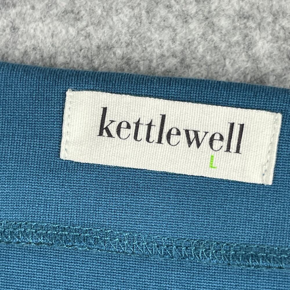 Kettlewell Dress Womens Large Teal Long Sleeve Midi Stretch Classic Career - Picture 4 of 14